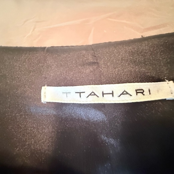 T Tahari Green/Black Sleeveless Shift Midi Dress Size 12/Large MSRP $148 - Picture 7 of 11